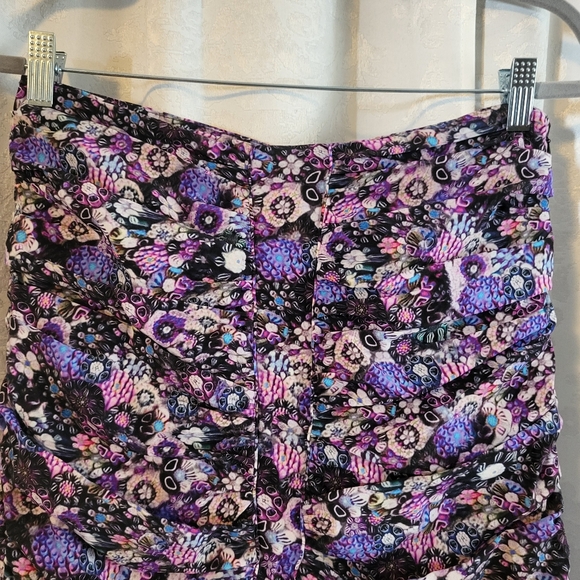 Isabel Marant Milendi Ruched Ruffled Silk-Blend, Women Mini Skirt, Size 6,Violet - Picture 6 of 16